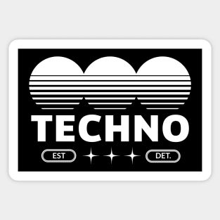 TECHNO - TECHNO LOGO (White) Sticker